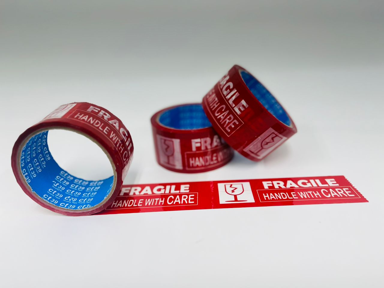 OPP Printed Fragile (Red Base)